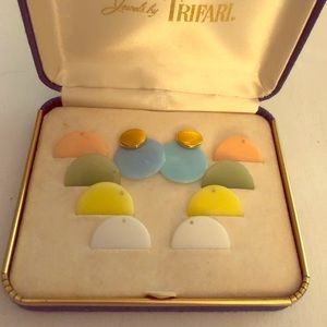 Trifari Vintage Interchangeable Earrings - RARE
